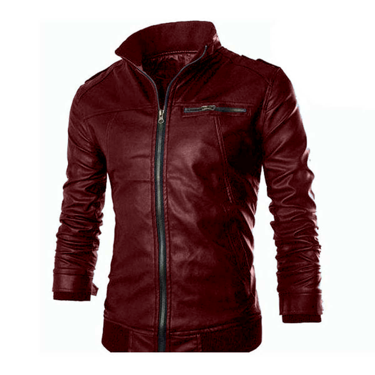 Bikers Full Artificial Leather Jacket - Marun color একটু নাম নিচে নামলে ভিডিও দেখতে পারবেন