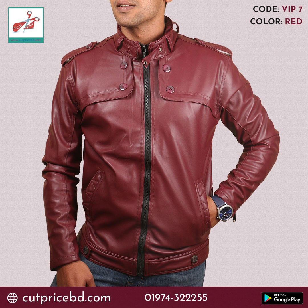 Marun color Fresh leather Biker jacket একটু নাম নিচে নামলে ভিডিও দেখতে পারবেন