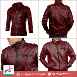 Bikers Full Artificial Leather Jacket - Marun color একটু নাম নিচে নামলে ভিডিও দেখতে পারবেন